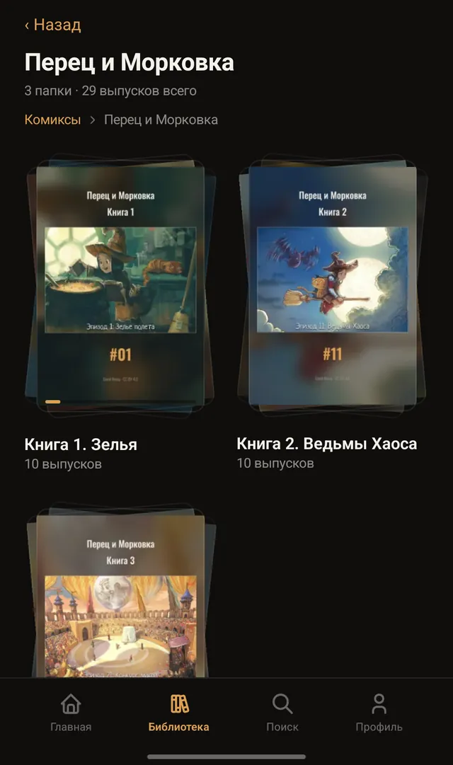 Содержимое папки с хлебными крошками